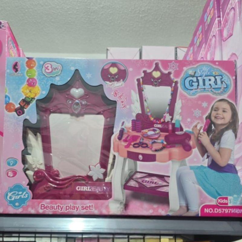 ANGELES DEL HOGAR - TOCADOR PARA NIÑAS DE SET DE JUGUETE MAQUILLAJE PARA NIÑAS