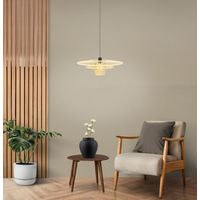 Adorno Jarrón Florero ASINDRO vidrio Negro 23x22 cm