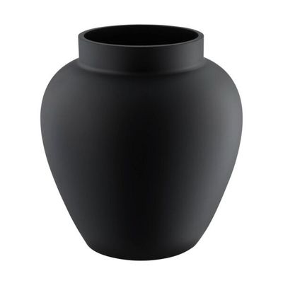 Imagen 2 del producto Adorno Jarrón Florero ASINDRO vidrio Negro 23x22 cm
