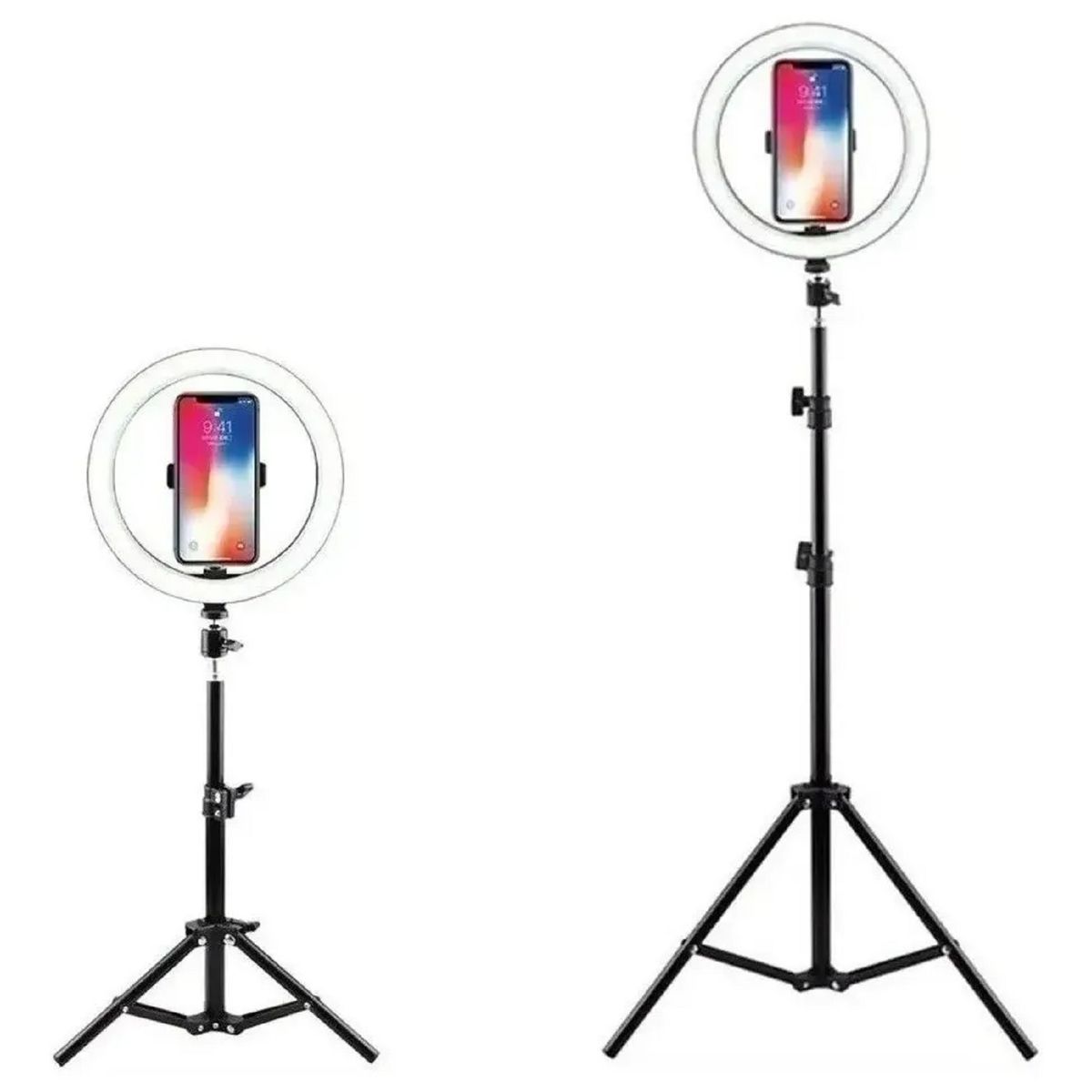 GENERICO - ANILLO ARO LUZ LED FOTOGRAFÍA 26 CM CON TRÍPODE AJUSTABLE