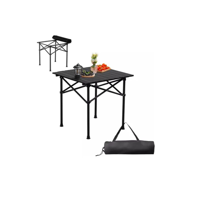 GENERICO - Mesa Plegable Portátil De Exteriores Jardín Camping Metálica