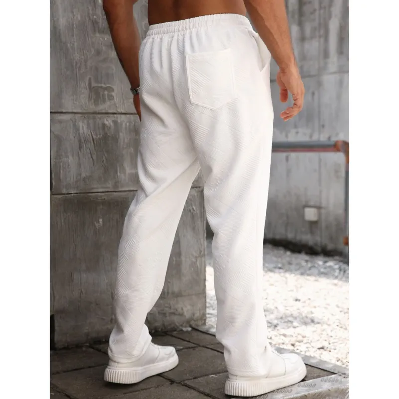 MPROPIA - Pantalón Recto Hombre Casual Unicolor Tendencia 0272