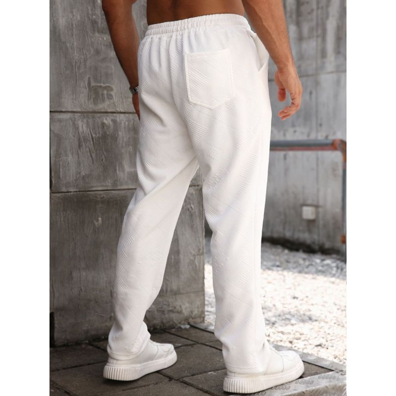 MPROPIA - Pantalón Recto Hombre Casual Unicolor Tendencia 0272