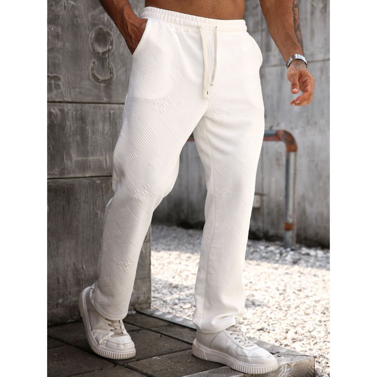 LIKE SHOP - Pantalón Recto Hombre Casual Unicolor Tendencia 0272