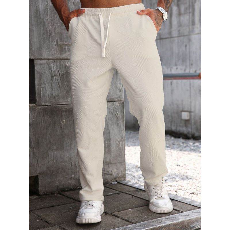 MPROPIA - Pantalón Recto Hombre Casual Unicolor Tendencia 0272