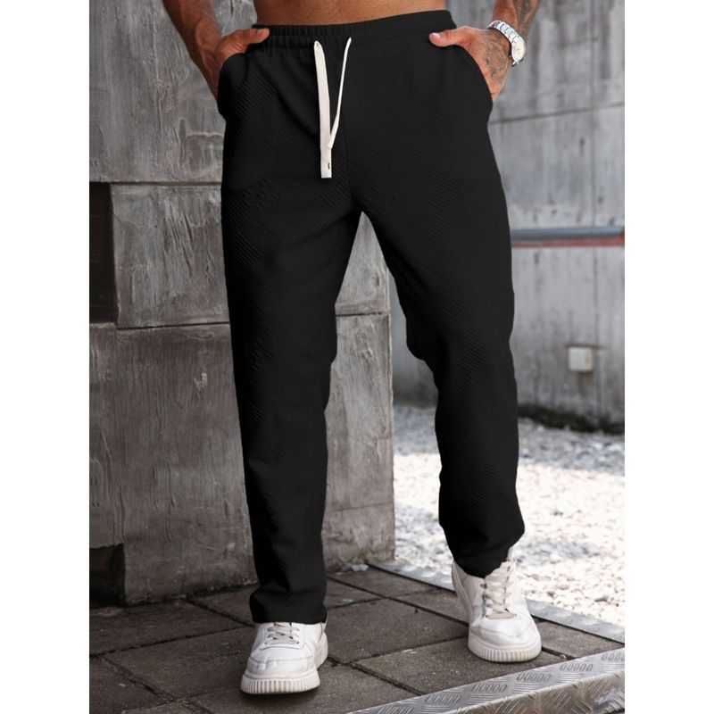 MPROPIA - Pantalón Recto Hombre Casual Unicolor Tendencia 0272