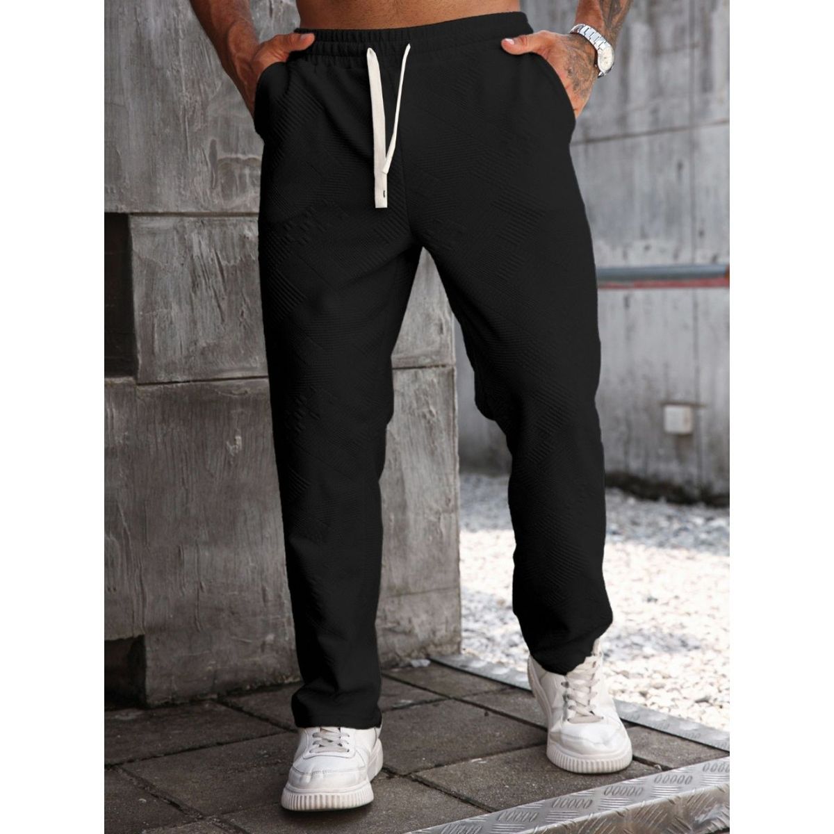 LIKE SHOP - Pantalón Recto Hombre Casual Unicolor Tendencia 0272