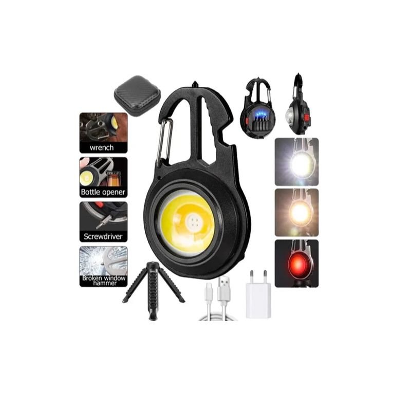 GENERICO - Mini Linterna Llavero Recargable Portátil Cob Luz Led W5137