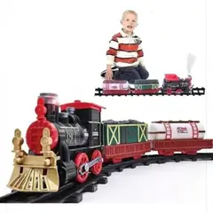 ANGELES DEL HOGAR - TREN CLASICO ELE CTRICO SIMULADOR DE VAPOR LUZ Y SONIDO PISTA