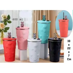 GENERICO - Vaso Termo Osito 600ml Color Negro