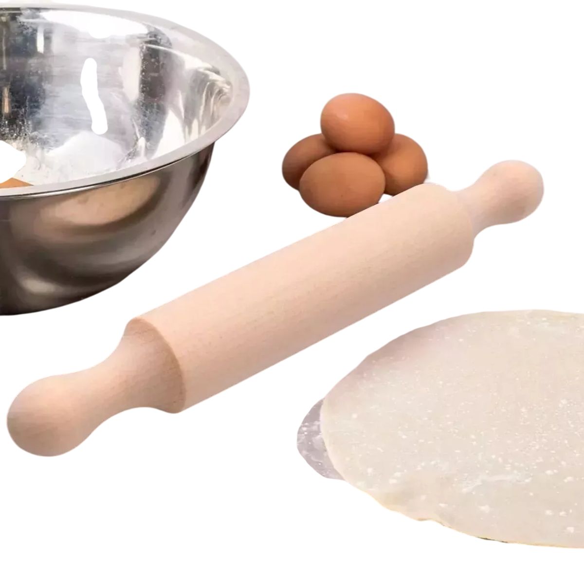 GENERICO - Uslero Madera Amasar Pan Postres Rodillo Reposteria Cocina