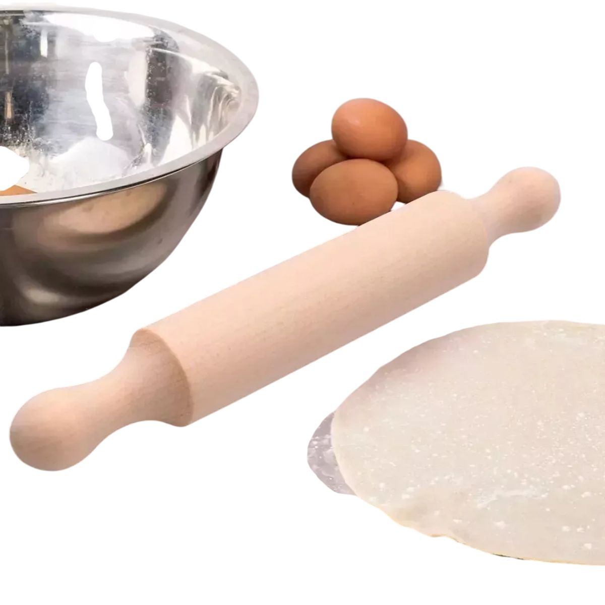 GENERICO - Uslero Madera Amasar Pan Postres Rodillo Reposteria Cocina