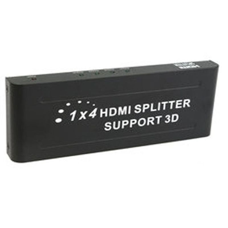 GENERICO - SPLITTER HDMI AMPLIFICADO 4 SALIDAS, SOPORTA 3D