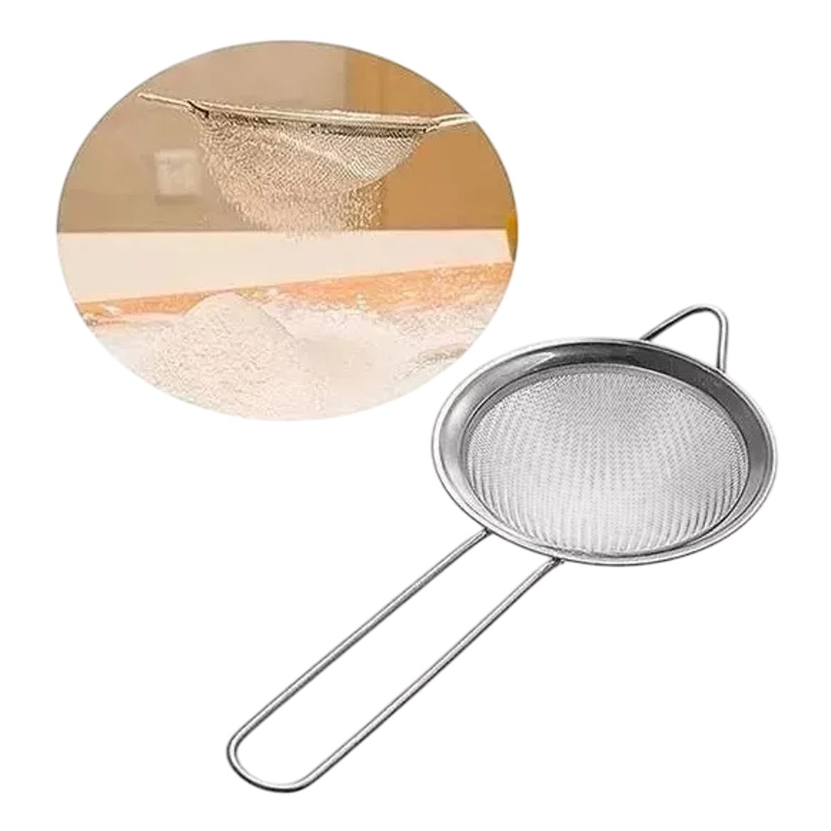 GENERICO - Colador Acero Inoxidable Multiuso 16cm Repostería Cocina