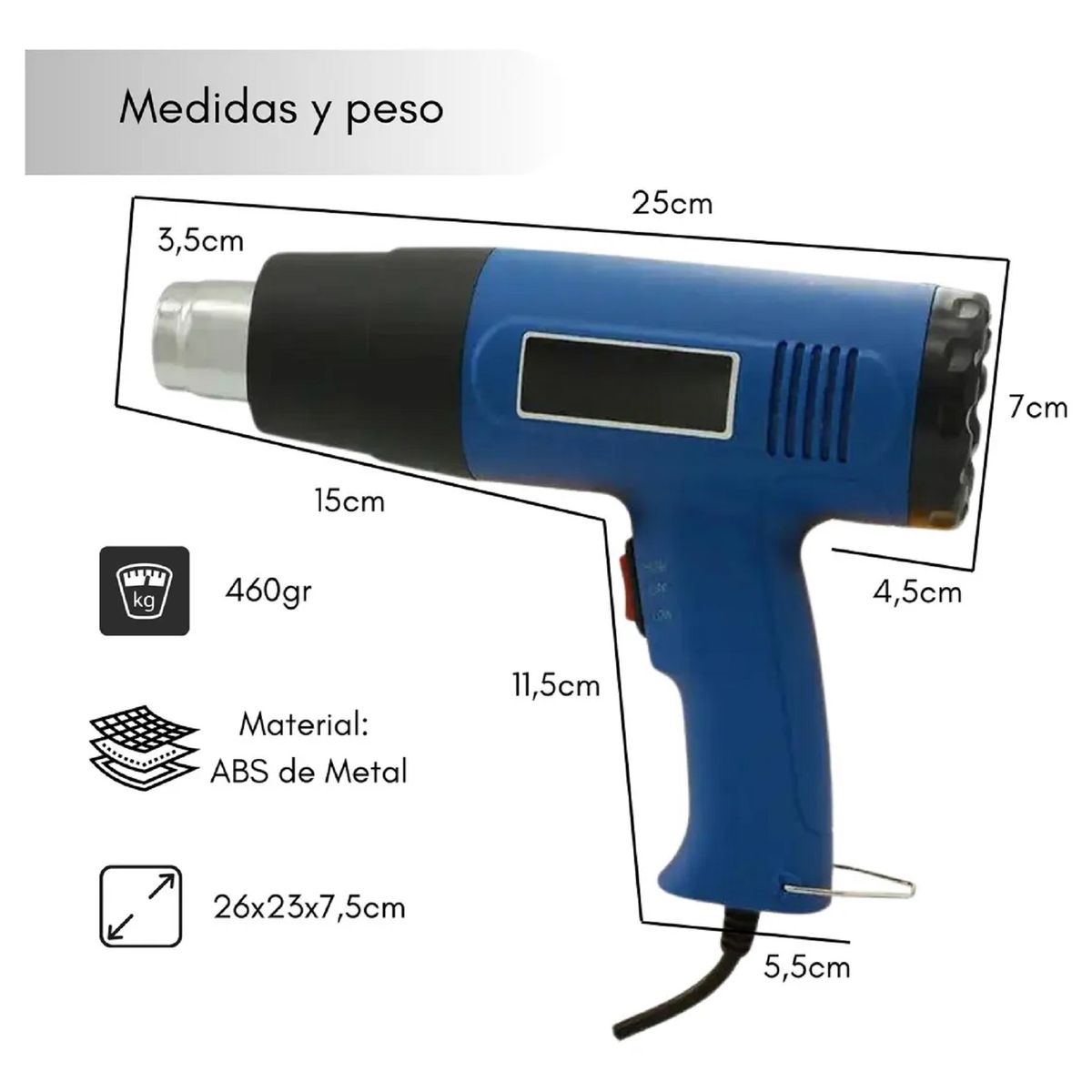 UNIVERSAL - PISTOLA AIRE CALIENTE PISTOLA DE AIRE CALIENTE PISTOLA 2000W