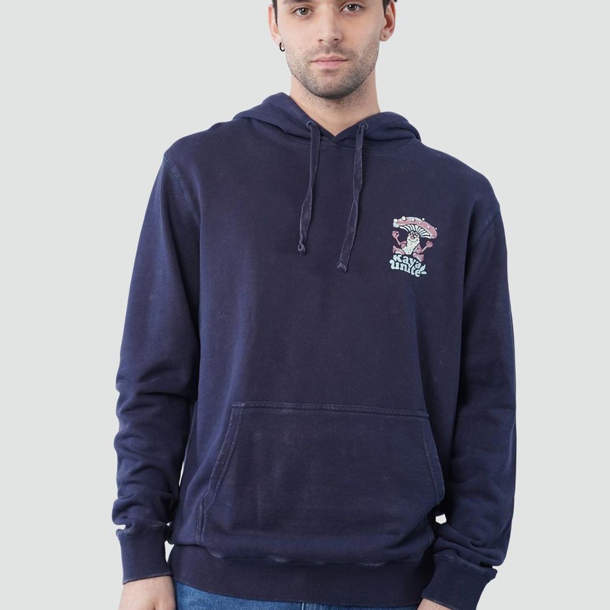 KAYA UNITE - Polerón Hoodie Hombre Relax Navy