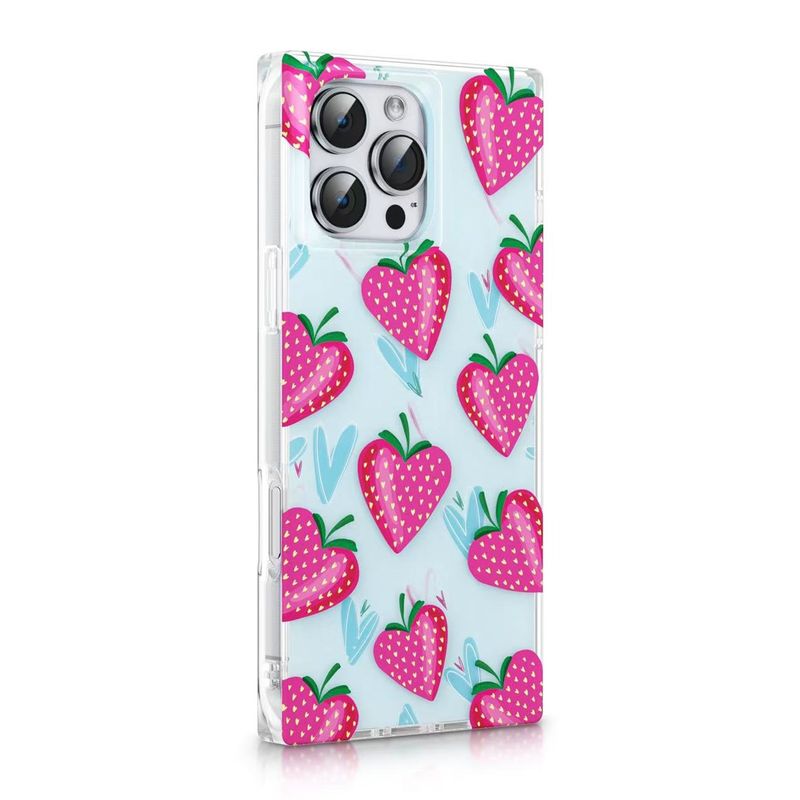 KBOD - Carcasa Kbod Blox Diseño Fantasy Print Frutillas Para iPhone 12 y 12 Pro