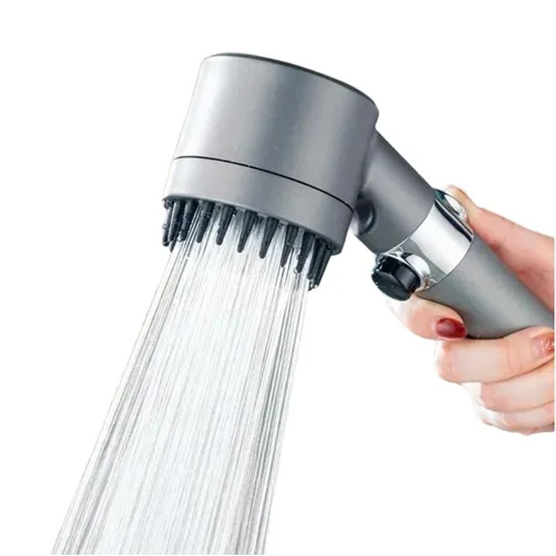 GENERICO - Teléfono Cabezal De Ducha Turbo Con Masajeador 4 En 1 Gris Oscuro