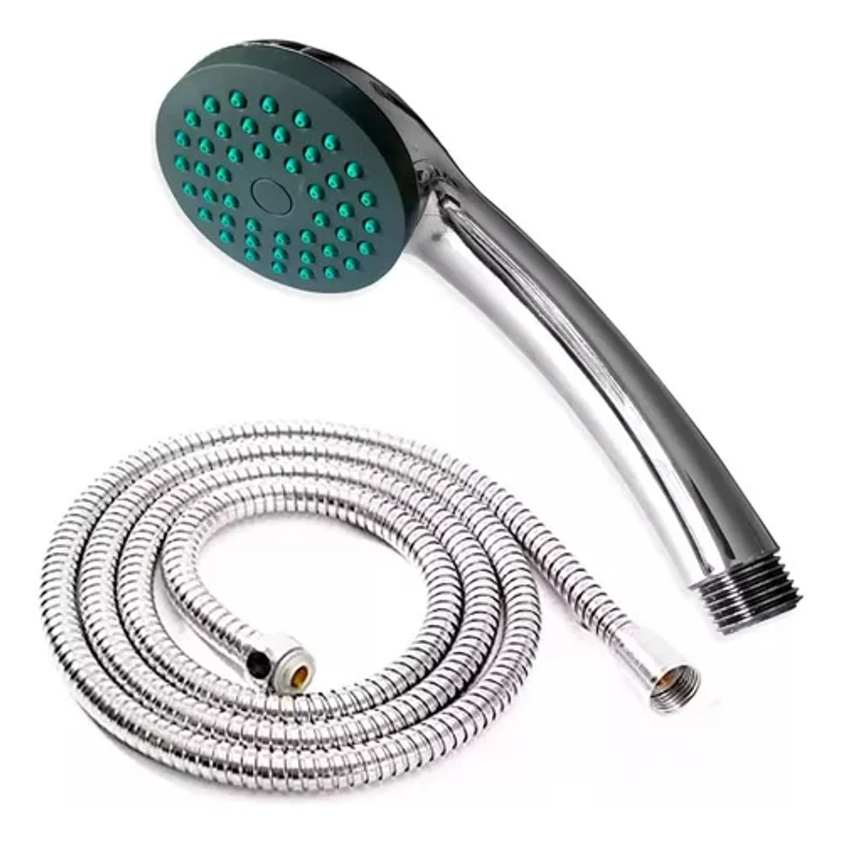 GENERICO - Mango Para Ducha Cromado Con Telefono Manguera Flexible 2mt Gris