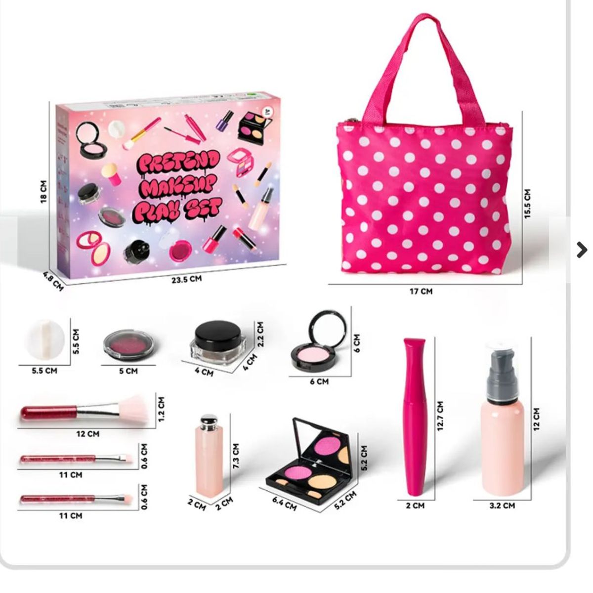 GENERICO - Set De Maquillaje Juguete Para Niñas Y Accesorios