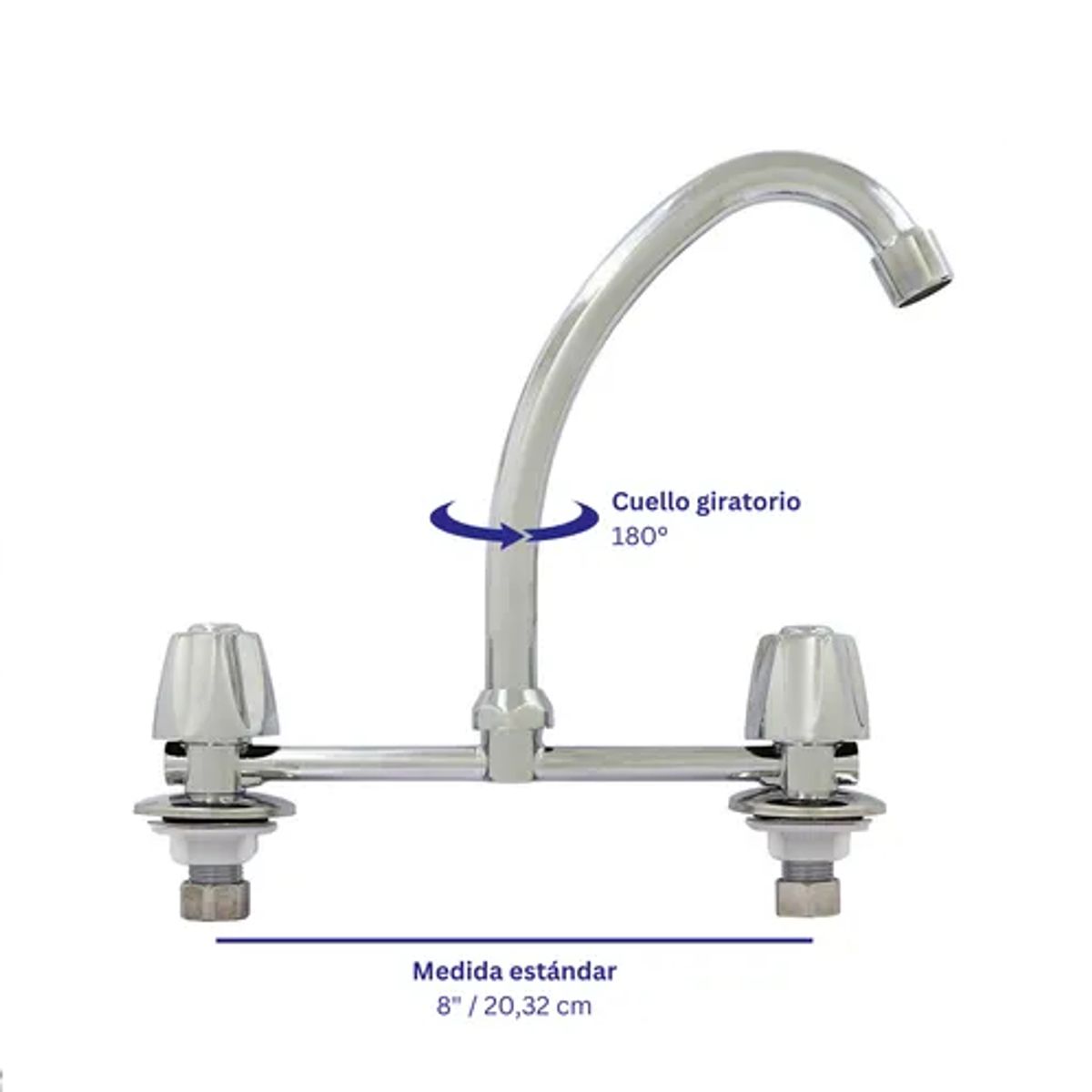 GENERICO - Llave combinación lavaplato Täumm Antonella color plateado brillante