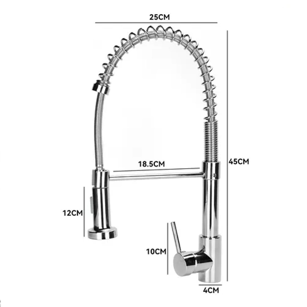 GENERICO - Llave Monomando Lavaplatos Cocina Grifo Flexible Plateado