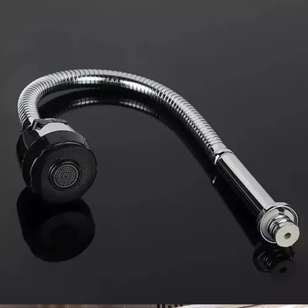 GENERICO - Llave Lavaplatos Monomando Cuello Flex Giratorio Cocina Color Cromado