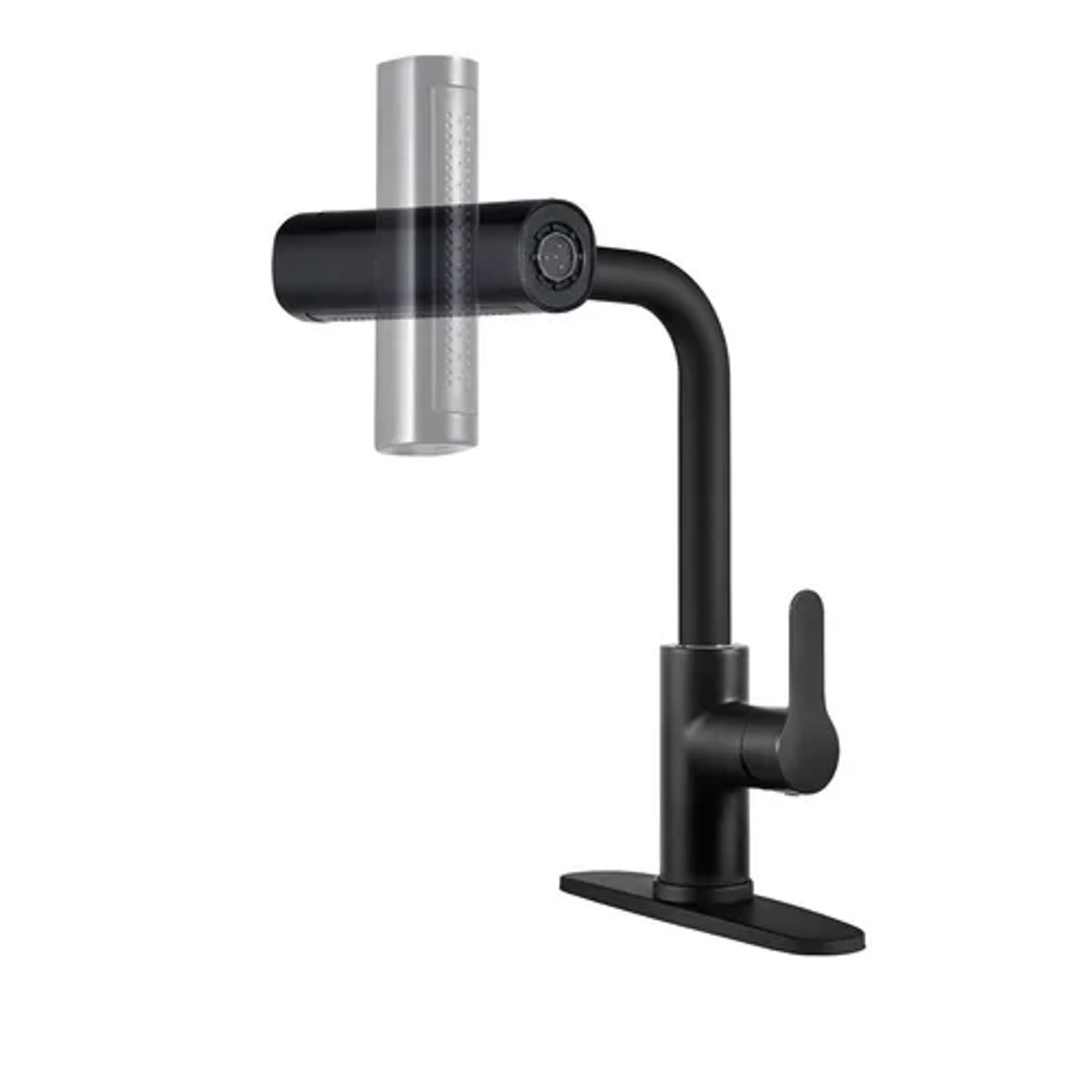 GENERICO - Llave Cocina Multifunción 4 Modos Dosificación Agua Mate Color Negro