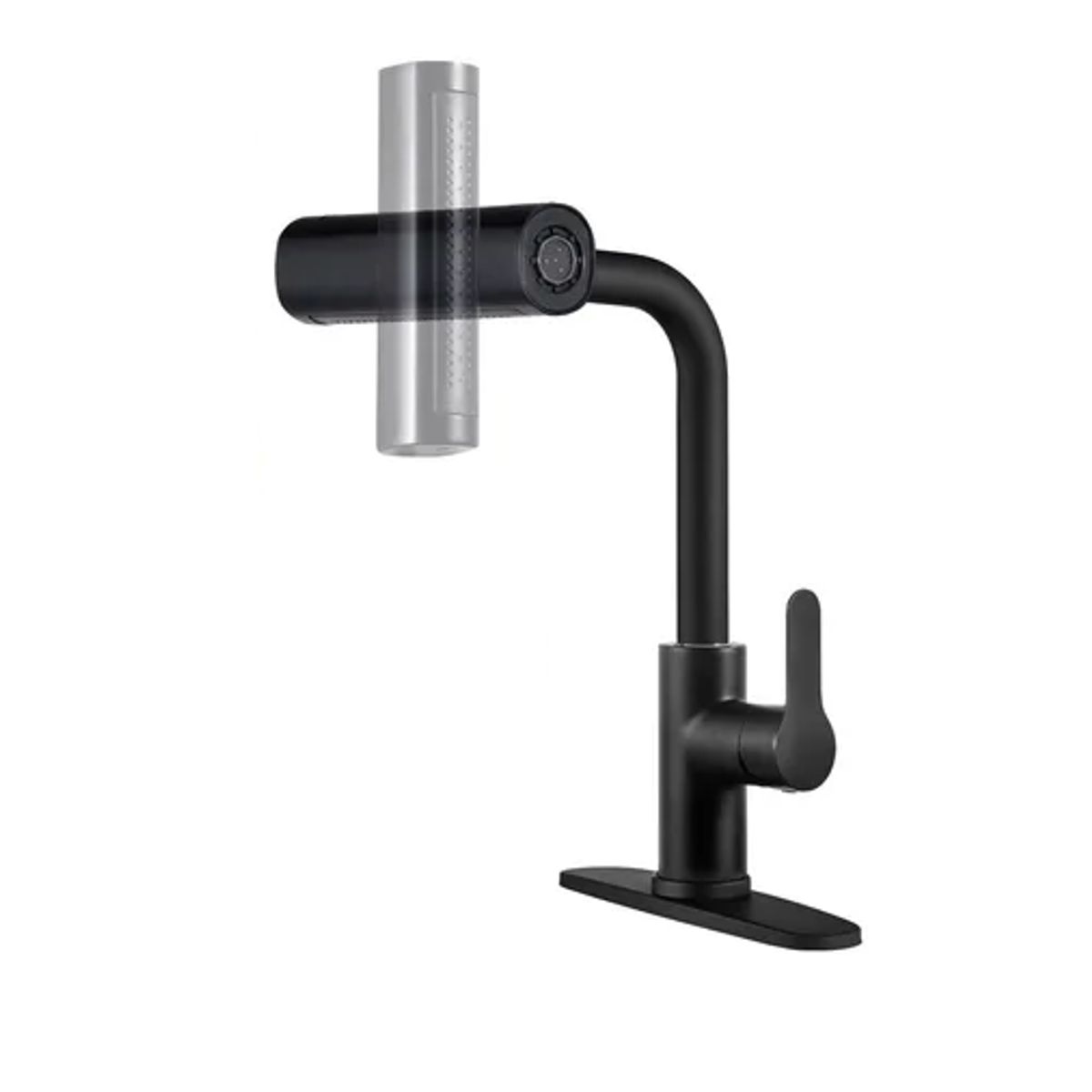 GENERICO - Llave Cocina Multifunción 4 Modos Dosificación Agua Mate Color Negro