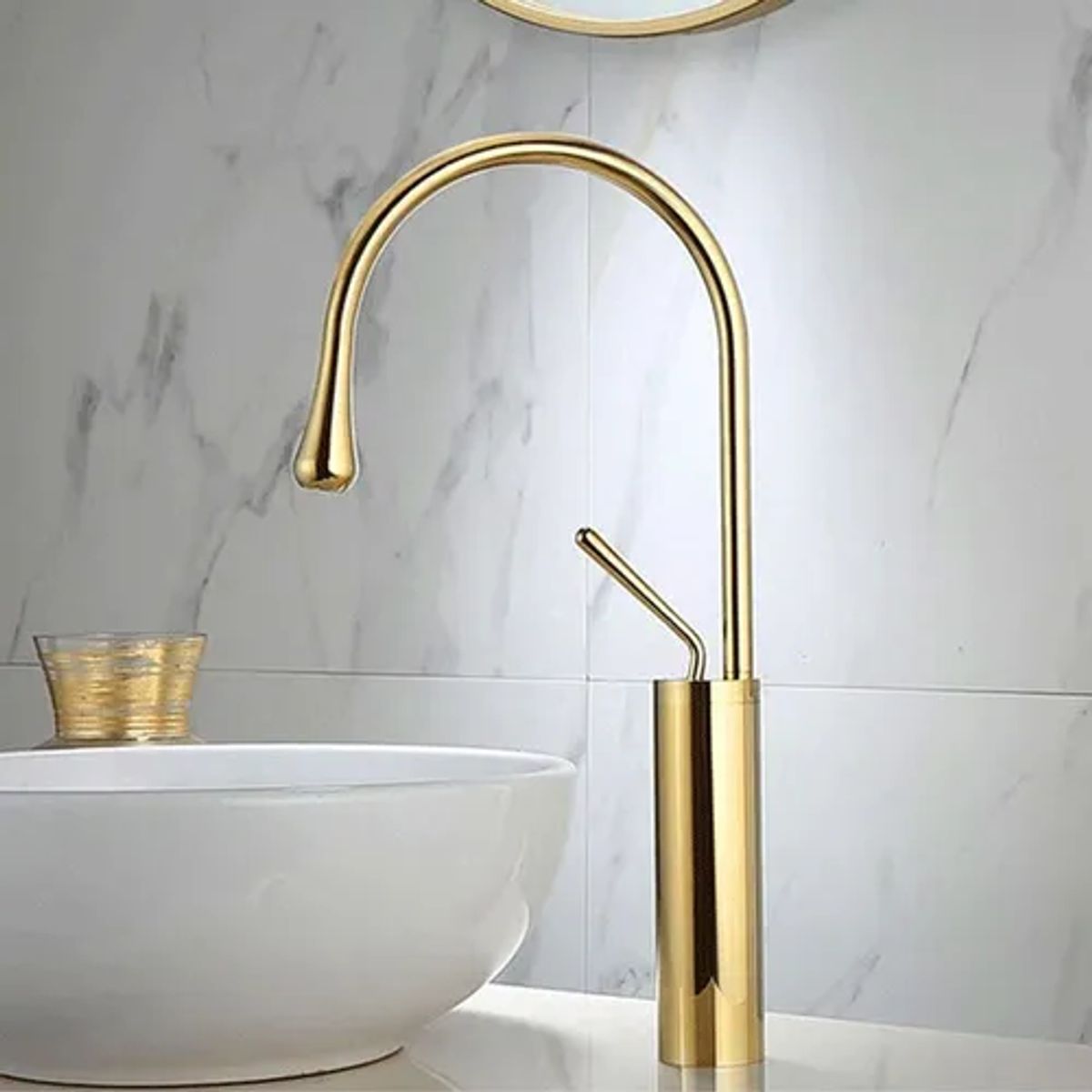 GENERICO - Grifo Mezclador Baño Monomando Lavamanos Llave Grifo Dorado