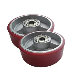 SANPLAST - Pack 2 transpaleta 150mm hierro poliuretano no suenan nada