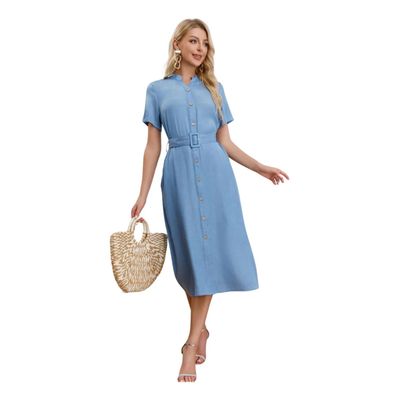 Imagen 2 del producto Vestido Largo Primavera Mujer Liso. Tipo Jeans 3323