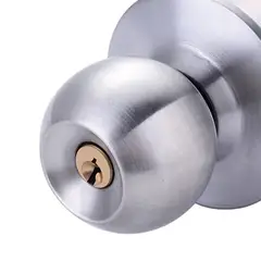 GENERICO - Pomo Chapa Cerradura Con Llave Dormitorio Baño Bodegas Color Plateado