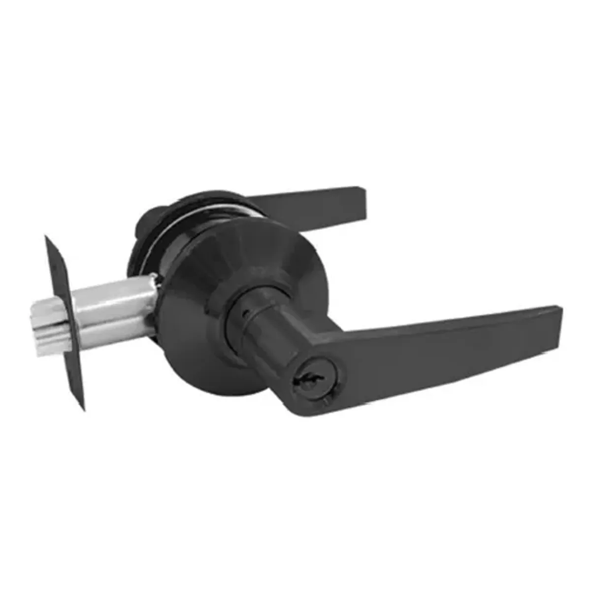 GENERICO - Cerradura Manilla Negra Cilíndrica Dormitorio