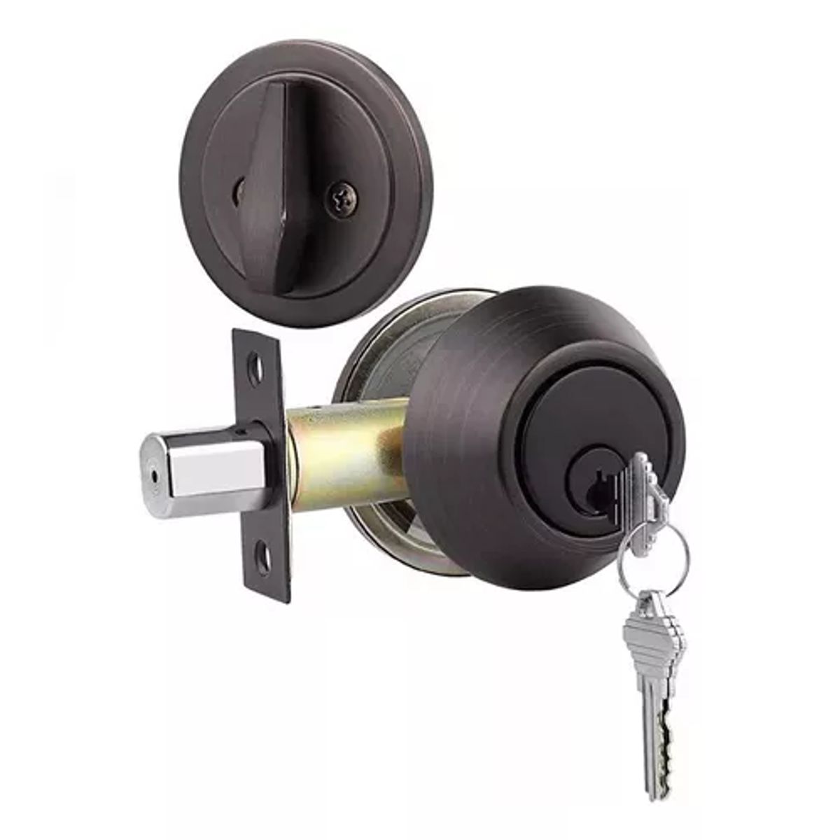 GENERICO - Cerradura Chapa De Seguridad Cerrojo Acero Inoxidable Color Negro