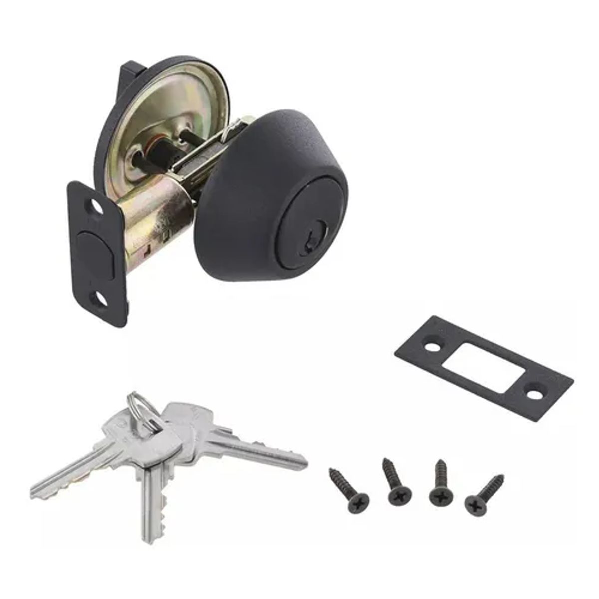 GENERICO - Cerradura Chapa De Seguridad Cerrojo Acero Inoxidable Color Negro