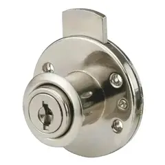 GENERICO - Cerradura O Chapa Cajón Redonda Para Mueble Plateado