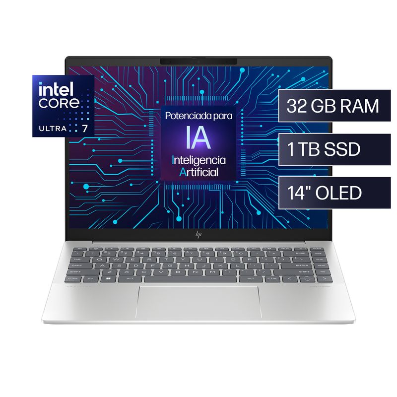 HP - Notebook HP Pavilion Plus 14-ew1002la Intel Core Ultra 7 32 GB RAM 1TB SSD