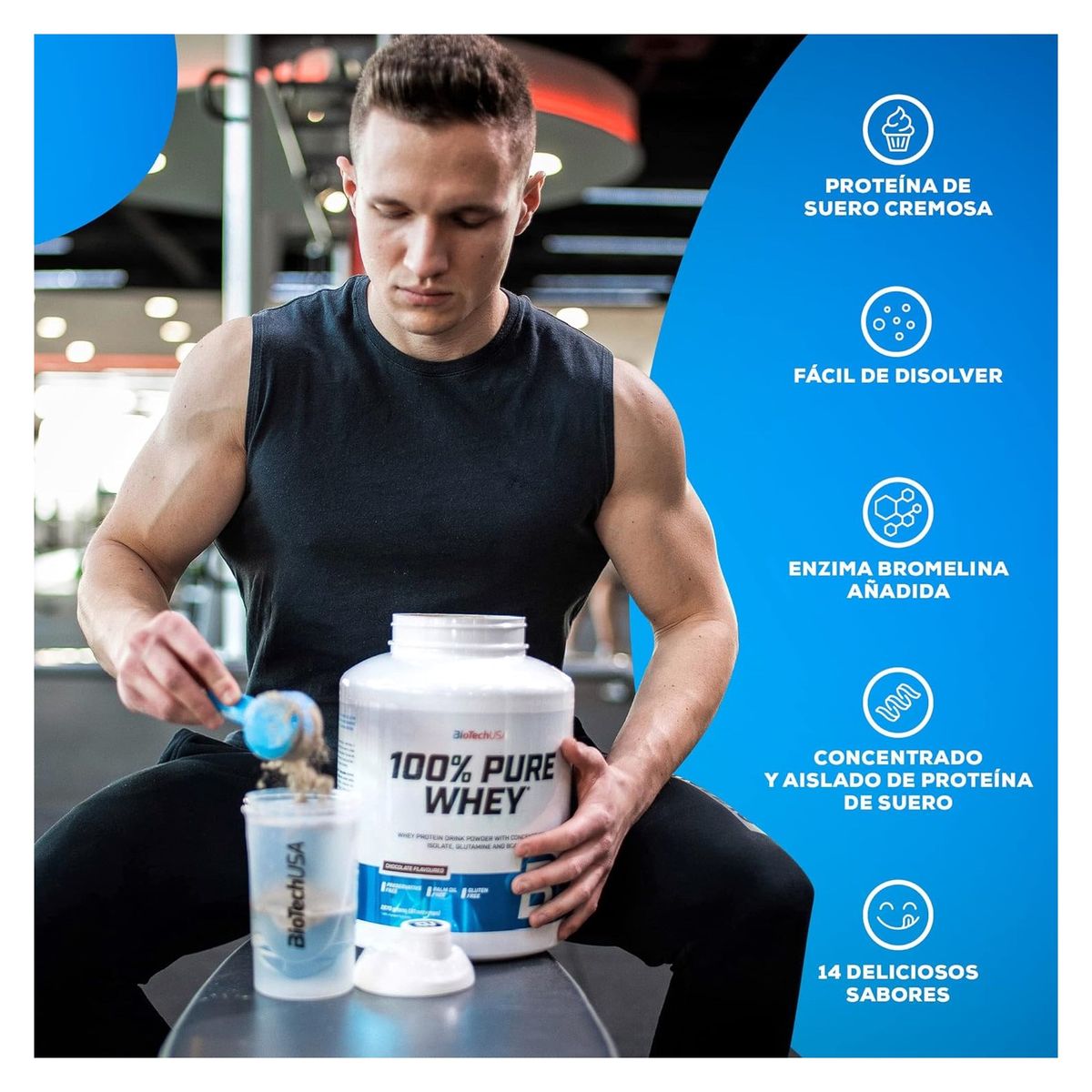 BIOTECH USA - Biotechusa 100% Pure Whey Proteina Whey Protein 5 Lb Chocolate