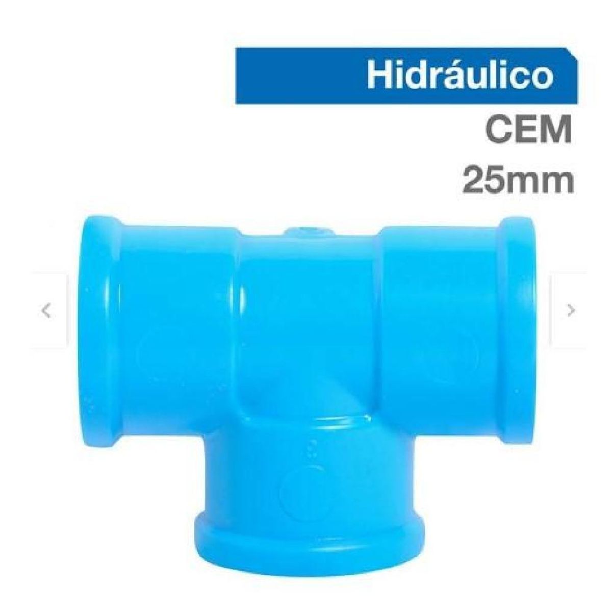 GENERICO - Pack 10 Unidades Tee PVC-P Cementar 25MM PN10 - Azul