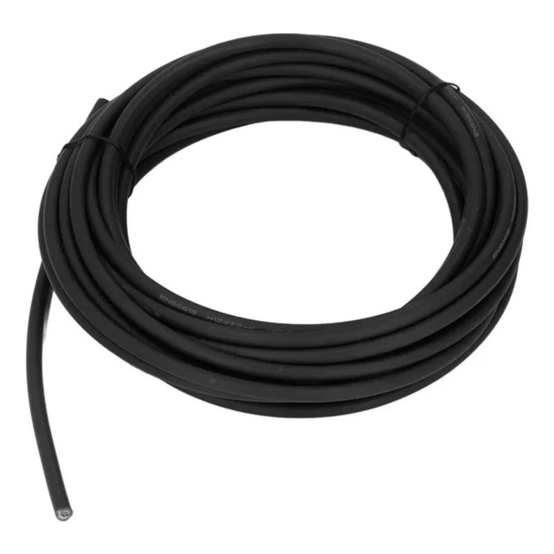 GENERICO - Cable Solar Fotovoltaico 6mm Negro 15 metros