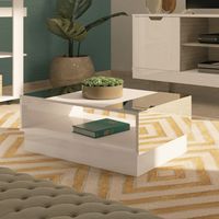 Mesa de Centro Rectangular 90x36x59 cm Beige - Detroit