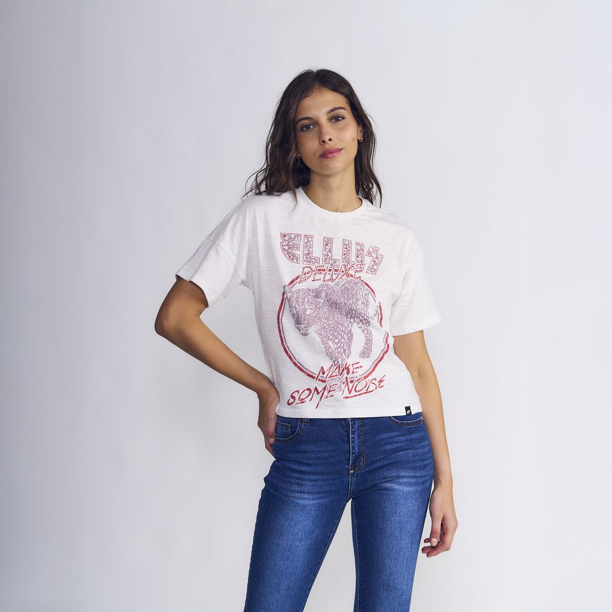 ELLUS - Ellus Polera Relaxed Fit Ellus Tigre