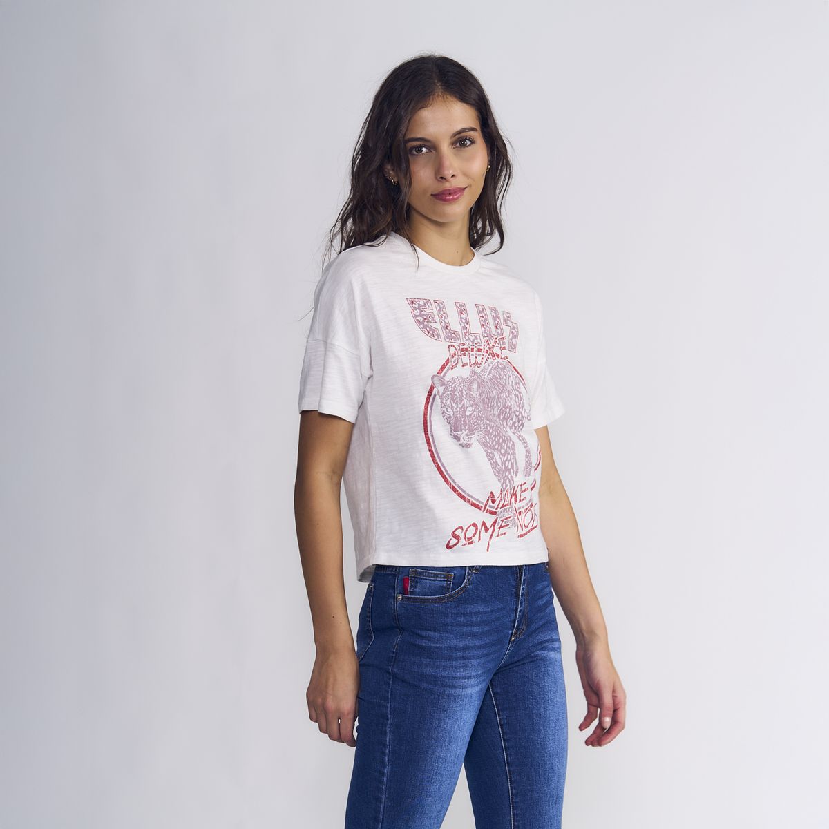 ELLUS - Ellus Polera Relaxed Fit Ellus Tigre