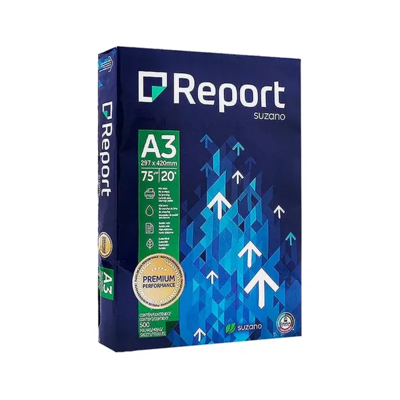 GENERICO - Resma Papel Blanco Tamaño A3 75 Gramos Report Premium Blanco