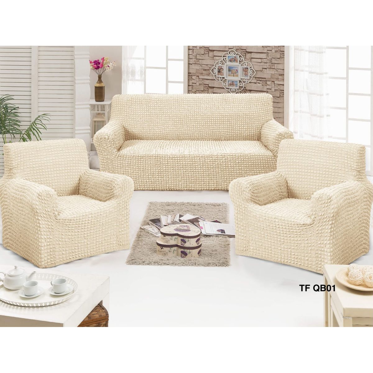 GENERICO - funda de sillon 3-1-1 turco diseño mosaico