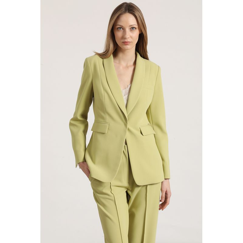 LIOLA - Blazer entallado smoking Liola mujer pistacho