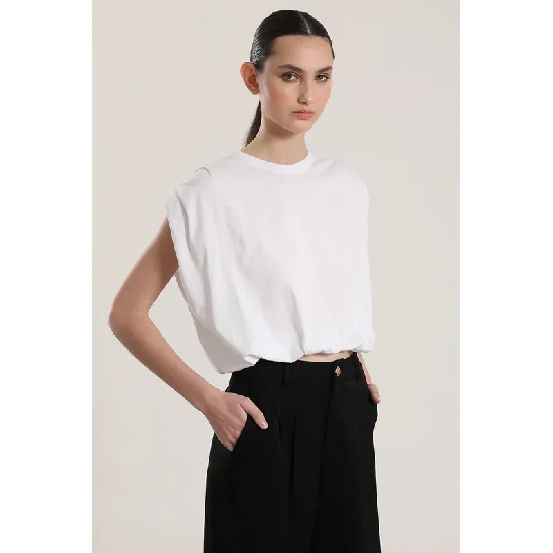 LIOLA - Polera englobada liola mujer blanco