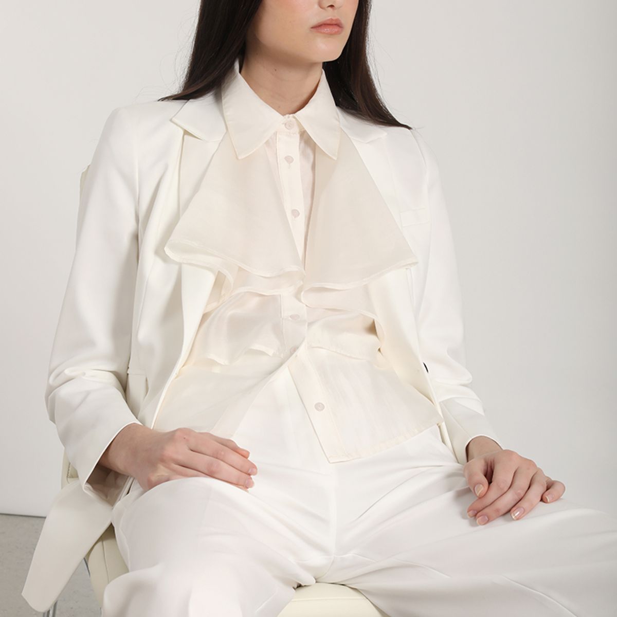 LIOLA - Blazer entallado clásico Liola mujer crudo