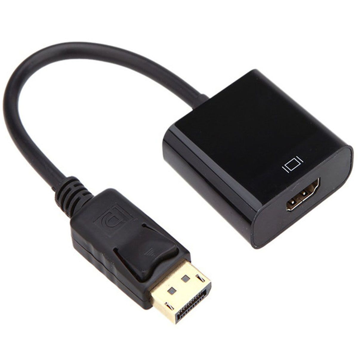 GENERICO - ADAPTADOR DISPLAY PORT MACHO A HDMI HEMBRA, 10 CMS.